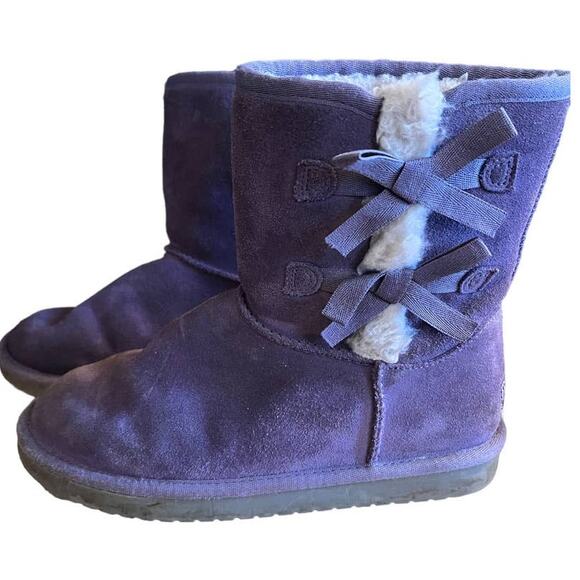 Koolaburra by UGG Victoria Short Boots Shearling 1019372 Size 5 Purple - Picture 4 of 10
